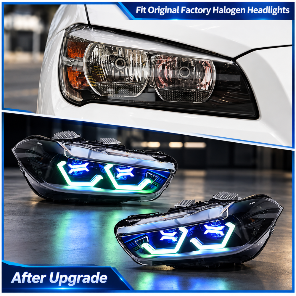 2017-2023 BMW X1 RGB DRL OSS Style LED Headlights | F48 - Halogen Headlights - Headlights